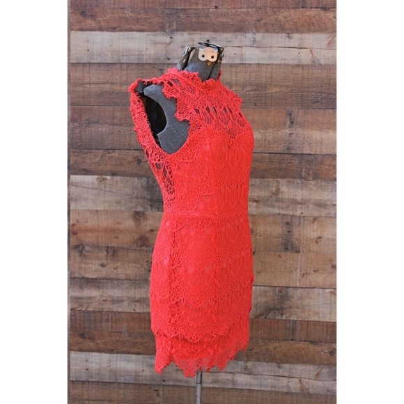 SOLD HPFree People Orange Lace Dress Small NEW - Picture 6 of 7